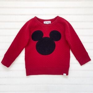 GAP x DISNEY VGUC Quilted Mickey Mouse Embroidered Appliqué Pullover Crewneck